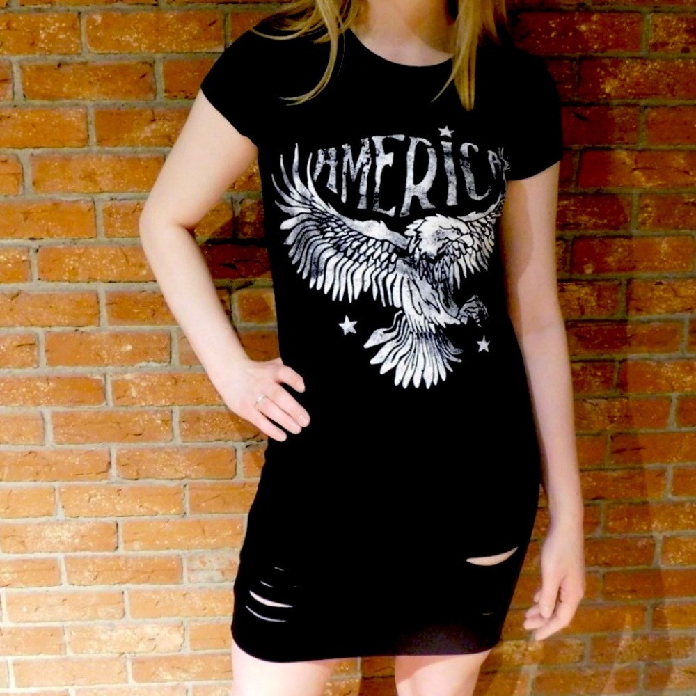 Brand New! America Eagle Graphic T Shirt Dress